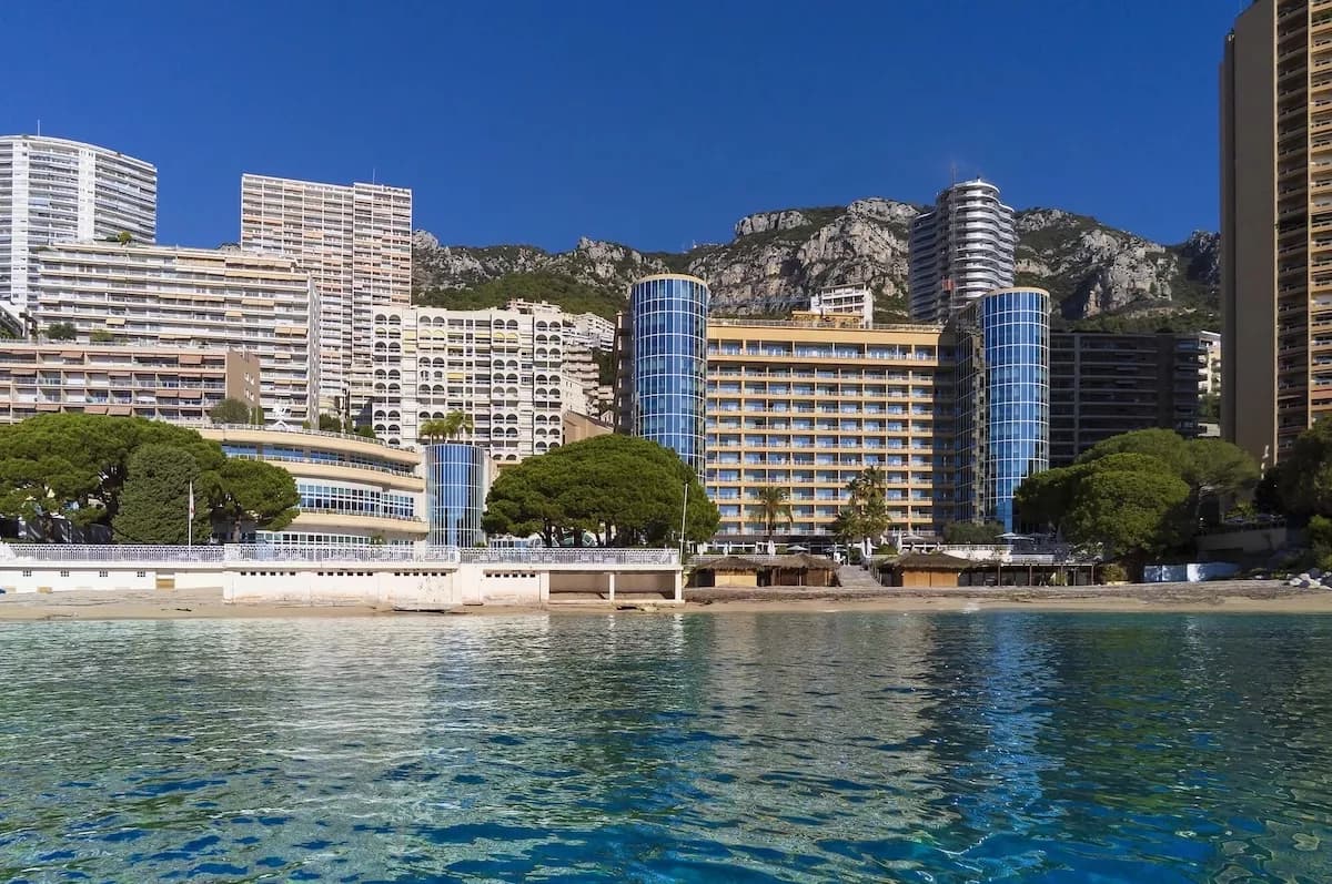 View from the sea of Le Meridien Beach Plaza, the venue for the Monaco Business event